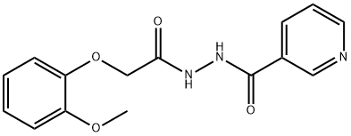 2-(2-methoxyphenoxy)-N'-(3-pyridinylcarbonyl)acetohydrazide 구조식 이미지