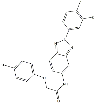 N-[2-(3-chloro-4-methylphenyl)-2H-1,2,3-benzotriazol-5-yl]-2-(4-chlorophenoxy)acetamide Structure