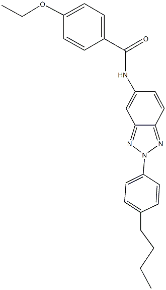 N-[2-(4-butylphenyl)-2H-1,2,3-benzotriazol-5-yl]-4-ethoxybenzamide 구조식 이미지