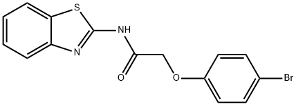 N-(1,3-benzothiazol-2-yl)-2-(4-bromophenoxy)acetamide 구조식 이미지