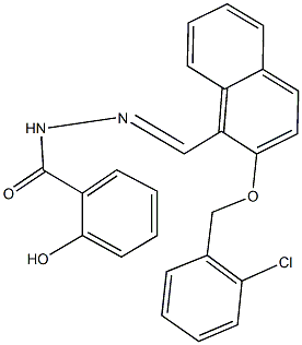 N'-({2-[(2-chlorobenzyl)oxy]-1-naphthyl}methylene)-2-hydroxybenzohydrazide 구조식 이미지