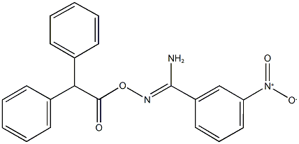 N'-[(diphenylacetyl)oxy]-3-nitrobenzenecarboximidamide 구조식 이미지