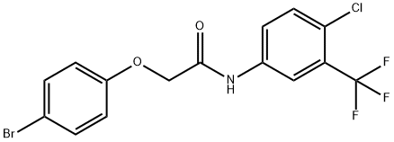 2-(4-bromophenoxy)-N-[4-chloro-3-(trifluoromethyl)phenyl]acetamide 구조식 이미지