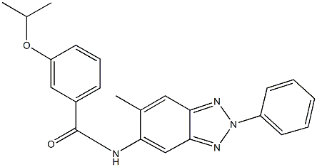 3-isopropoxy-N-(6-methyl-2-phenyl-2H-1,2,3-benzotriazol-5-yl)benzamide 구조식 이미지