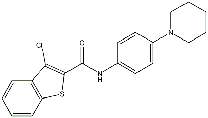 3-chloro-N-[4-(1-piperidinyl)phenyl]-1-benzothiophene-2-carboxamide Structure
