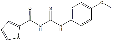 N-(4-methoxyphenyl)-N'-(2-thienylcarbonyl)thiourea 구조식 이미지