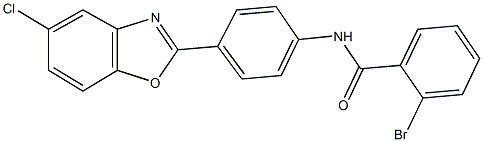 2-bromo-N-[4-(5-chloro-1,3-benzoxazol-2-yl)phenyl]benzamide 구조식 이미지