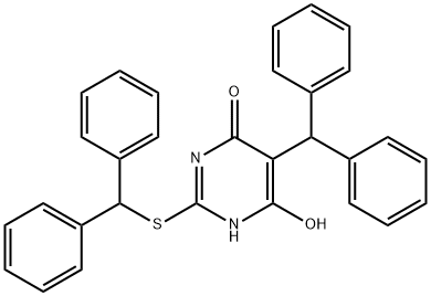 5-benzhydryl-2-(benzhydrylsulfanyl)-6-hydroxy-4(3H)-pyrimidinone Structure