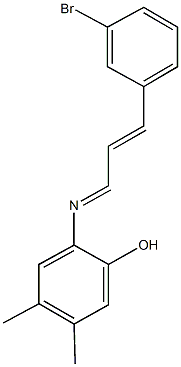 2-{[3-(3-bromophenyl)-2-propenylidene]amino}-4,5-dimethylphenol 구조식 이미지