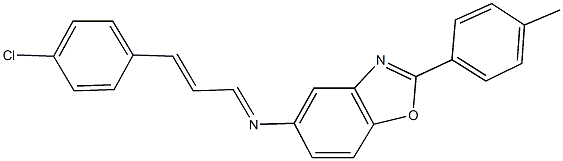 N-[3-(4-chlorophenyl)-2-propenylidene]-N-[2-(4-methylphenyl)-1,3-benzoxazol-5-yl]amine 구조식 이미지