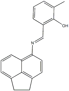 2-[(1,2-dihydro-5-acenaphthylenylimino)methyl]-6-methylphenol 구조식 이미지