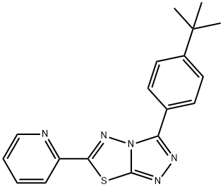 3-(4-tert-butylphenyl)-6-(2-pyridinyl)[1,2,4]triazolo[3,4-b][1,3,4]thiadiazole Structure