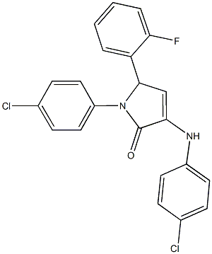 3-(4-chloroanilino)-1-(4-chlorophenyl)-5-(2-fluorophenyl)-1,5-dihydro-2H-pyrrol-2-one Structure