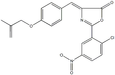 2-{2-chloro-5-nitrophenyl}-4-{4-[(2-methyl-2-propenyl)oxy]benzylidene}-1,3-oxazol-5(4H)-one Structure