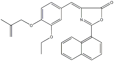 4-{3-ethoxy-4-[(2-methyl-2-propenyl)oxy]benzylidene}-2-(1-naphthyl)-1,3-oxazol-5(4H)-one 구조식 이미지