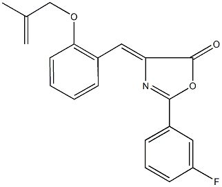 2-(3-fluorophenyl)-4-{2-[(2-methyl-2-propenyl)oxy]benzylidene}-1,3-oxazol-5(4H)-one Structure