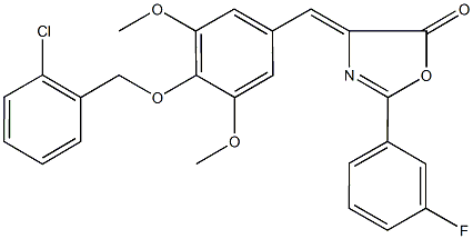 4-{4-[(2-chlorobenzyl)oxy]-3,5-dimethoxybenzylidene}-2-(3-fluorophenyl)-1,3-oxazol-5(4H)-one Structure