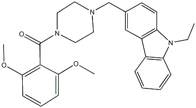 3-{[4-(2,6-dimethoxybenzoyl)-1-piperazinyl]methyl}-9-ethyl-9H-carbazole Structure