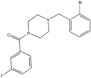 1-(2-bromobenzyl)-4-(3-fluorobenzoyl)piperazine 구조식 이미지