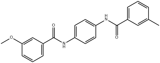 3-methoxy-N-{4-[(3-methylbenzoyl)amino]phenyl}benzamide 구조식 이미지