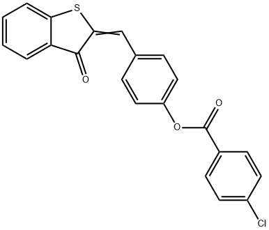 4-[(3-oxo-1-benzothien-2(3H)-ylidene)methyl]phenyl 4-chlorobenzoate Structure