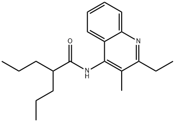 N-(2-ethyl-3-methyl-4-quinolinyl)-2-propylpentanamide Structure