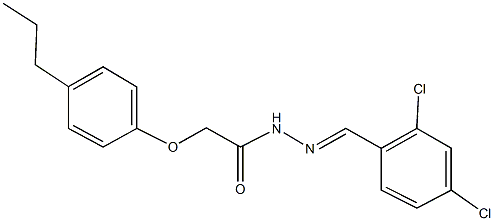 N'-(2,4-dichlorobenzylidene)-2-(4-propylphenoxy)acetohydrazide 구조식 이미지