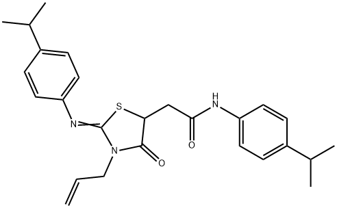 2-{3-allyl-2-[(4-isopropylphenyl)imino]-4-oxo-1,3-thiazolidin-5-yl}-N-(4-isopropylphenyl)acetamide Structure
