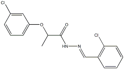 N'-(2-chlorobenzylidene)-2-(3-chlorophenoxy)propanohydrazide 구조식 이미지