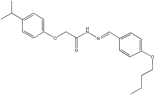 N'-(4-butoxybenzylidene)-2-(4-isopropylphenoxy)acetohydrazide Structure