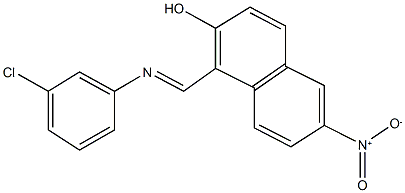 1-{[(3-chlorophenyl)imino]methyl}-6-nitro-2-naphthol Structure