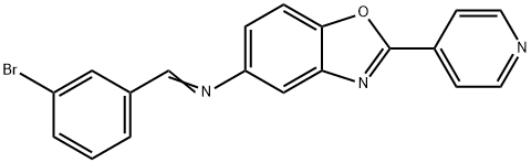 N-(3-bromobenzylidene)-N-[2-(4-pyridinyl)-1,3-benzoxazol-5-yl]amine 구조식 이미지