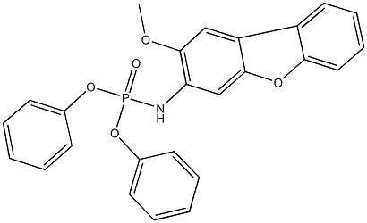 diphenyl 2-methoxydibenzo[b,d]furan-3-ylamidophosphate 구조식 이미지