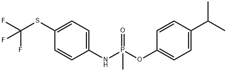 4-isopropylphenyl P-methyl-N-{4-[(trifluoromethyl)sulfanyl]phenyl}phosphonamidoate Structure