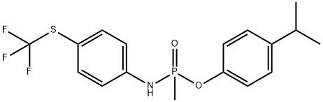 4-isopropylphenyl P-methyl-N-{4-[(trifluoromethyl)sulfanyl]phenyl}phosphonamidoate 구조식 이미지