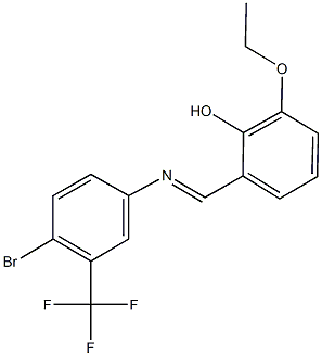 2-({[4-bromo-3-(trifluoromethyl)phenyl]imino}methyl)-6-ethoxyphenol Structure