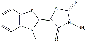 3-amino-5-(3-methyl-1,3-benzothiazol-2(3H)-ylidene)-2-thioxo-1,3-thiazolidin-4-one 구조식 이미지