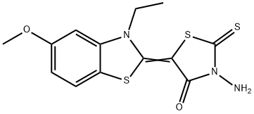 3-amino-5-(3-ethyl-5-methoxy-1,3-benzothiazol-2(3H)-ylidene)-2-thioxo-1,3-thiazolidin-4-one Structure