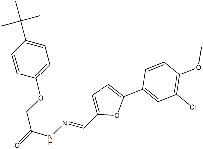 2-(4-tert-butylphenoxy)-N'-{[5-(3-chloro-4-methoxyphenyl)-2-furyl]methylene}acetohydrazide Structure