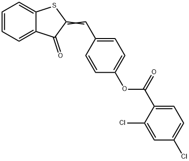 4-[(3-oxo-1-benzothien-2(3H)-ylidene)methyl]phenyl 2,4-dichlorobenzoate 구조식 이미지