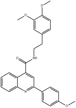 N-[2-(3,4-dimethoxyphenyl)ethyl]-2-(4-methoxyphenyl)-4-quinolinecarboxamide Structure