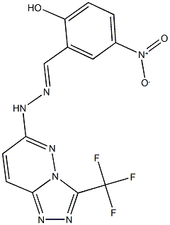 2-hydroxy-5-nitrobenzaldehyde [3-(trifluoromethyl)[1,2,4]triazolo[4,3-b]pyridazin-6-yl]hydrazone 구조식 이미지