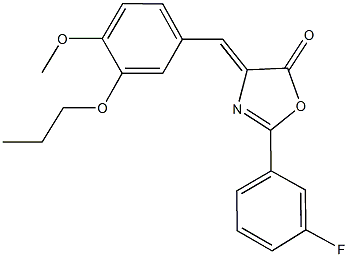 2-(3-fluorophenyl)-4-(4-methoxy-3-propoxybenzylidene)-1,3-oxazol-5(4H)-one Structure