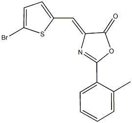 4-[(5-bromo-2-thienyl)methylene]-2-(2-methylphenyl)-1,3-oxazol-5(4H)-one Structure