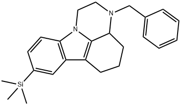 3-benzyl-8-(trimethylsilyl)-2,3,3a,4,5,6-hexahydro-1H-pyrazino[3,2,1-jk]carbazole Structure