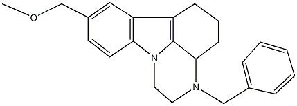 (3-benzyl-2,3,3a,4,5,6-hexahydro-1H-pyrazino[3,2,1-jk]carbazol-8-yl)methyl methyl ether 구조식 이미지