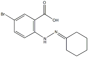 5-bromo-2-(2-cyclohexylidenehydrazino)benzoic acid 구조식 이미지