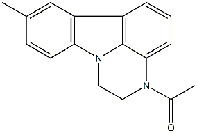 3-acetyl-8-methyl-2,3-dihydro-1H-pyrazino[3,2,1-jk]carbazole 구조식 이미지