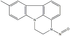 8-methyl-3-nitroso-2,3-dihydro-1H-pyrazino[3,2,1-jk]carbazole Structure