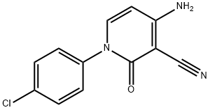 4-amino-1-(4-chlorophenyl)-2-oxo-1,2-dihydro-3-pyridinecarbonitrile 구조식 이미지